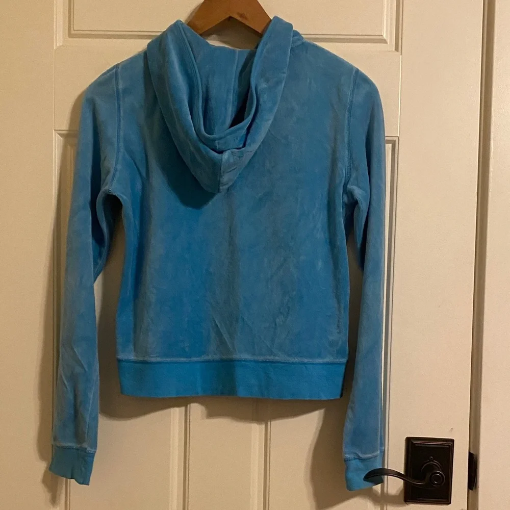 Ambiance Light Blue Velour Hoodie